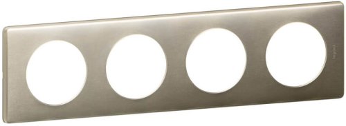 Рамка универсальная Legrand Celiane 4-м. металл титан  картинка